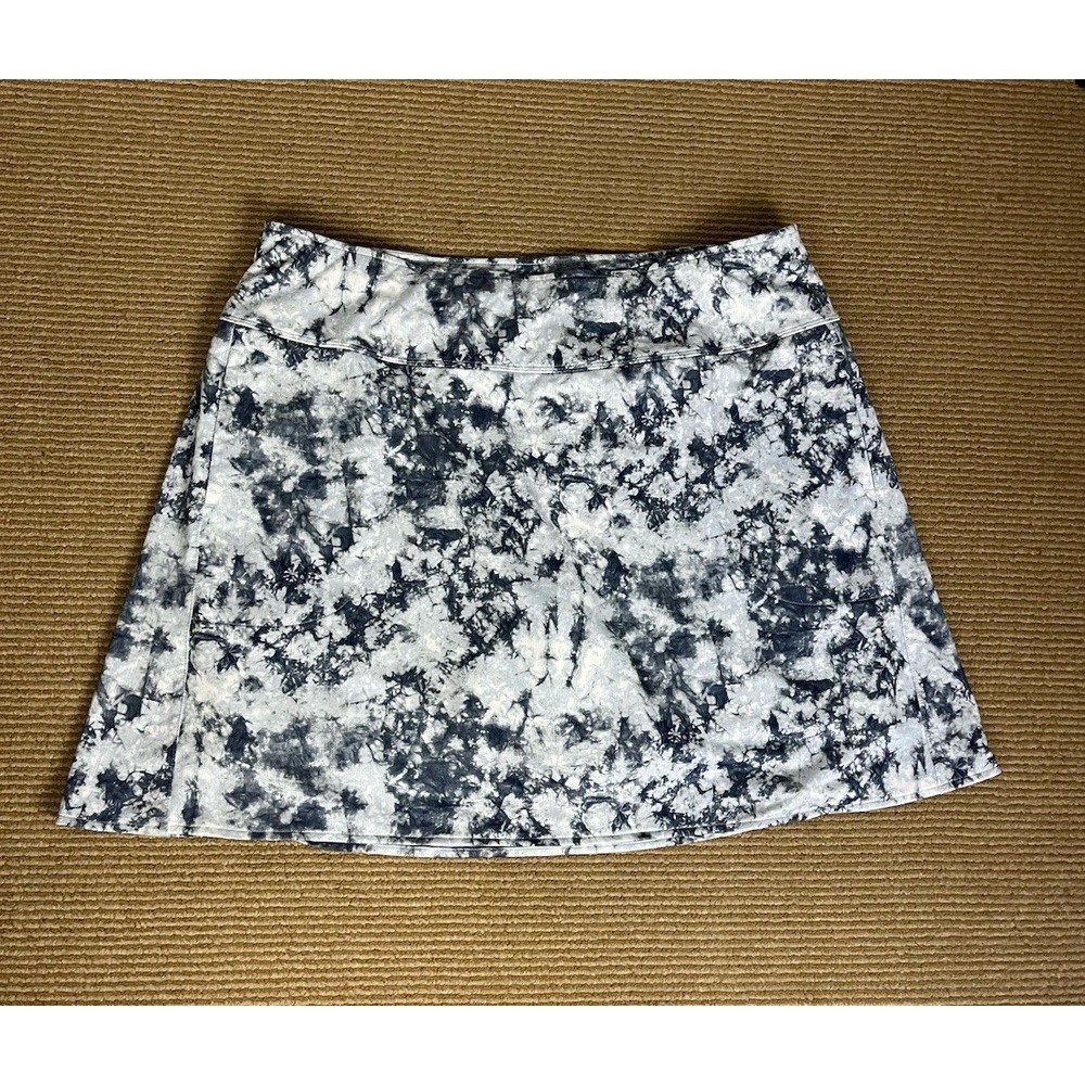 ZERO RESTRICTION‎ Women's Sadie Skort Skirt XL Polyester Pockets Cloud Pattern